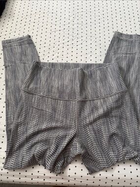 lululemon athletica Gray Patterned Wide-Leg Track Pants